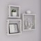 Set Of 3 Floating Wall Cube Shelves White Mdf Geometric Design